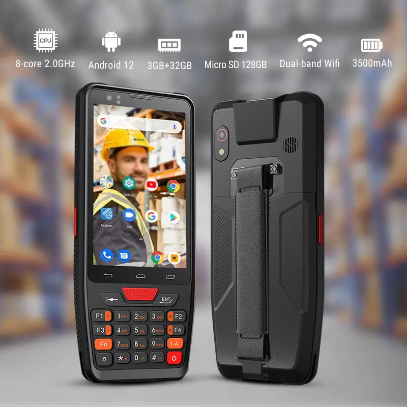 QUNSUO PDA-405 Colector de datos 2D Wi-fi Bluetooth 4D Android 12.0 Display 4 Teclado Físico 